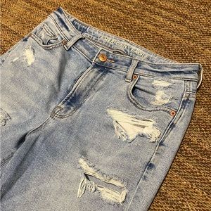 American Eagle ripped mom jeans
